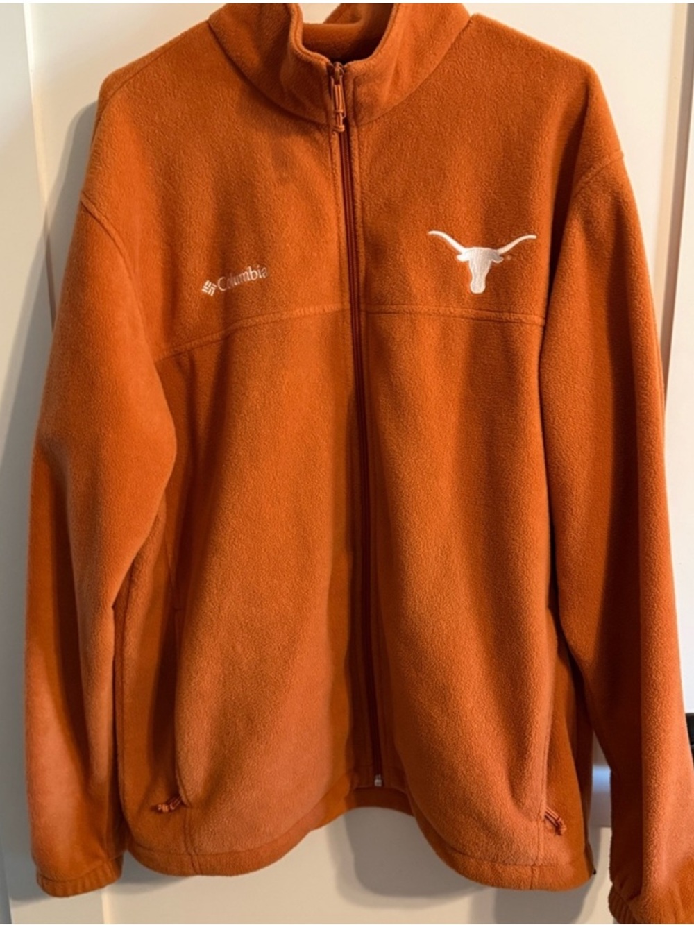 ⛱️Columbia - Texas Linghorns Burnt Orange Fleece Jacket - XL